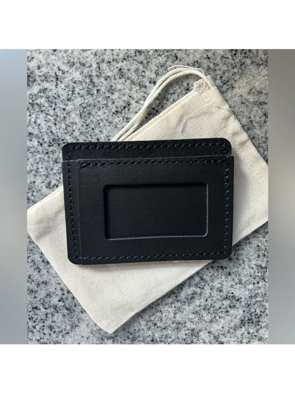 Minnesota Vikings Men's Black Leather Card Holder wallet